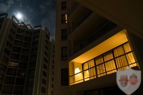 ночь свет балкон